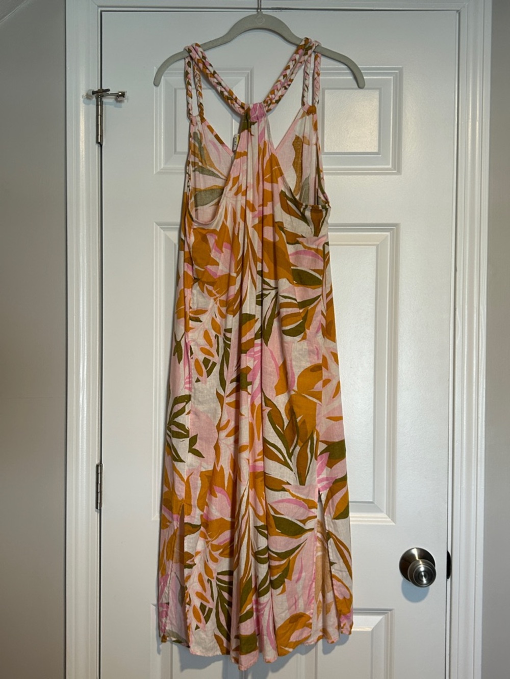 C&C California Floral Linen Maxi Swim Coverup Women's Size Large - Picture 3 of 5